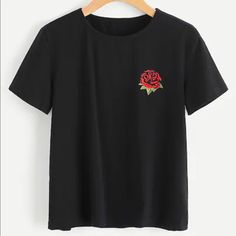 Brand New! Please Look At All Pics Especially The Sizing Chart And Ask Questions Before Buying. All Sales Are Final. Bundle For Discounts! Items Are From A Smoke-Free, Pet-Free Home. Happy Poshing!!! Embroidered Tshirt, Sizing Chart, Look At, Womens Tops, Tops & Tees, Brand New, Pet, T Shirt, Women Shopping