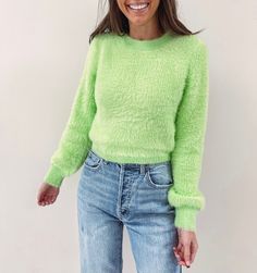 - 50% Acrylic, 50% Nylon - Ties along the back - Fuzzy material - True to size - Model is pictured in a size small Fuzzy Sweater, The Back, 50 %, Turtle Neck