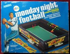 an advertisement for a football game in the shape of a pinball machine