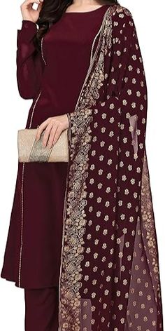 Elegant Maroon Poly Crepe A-Line Kurta Set with Dupatta for WomenAdd a touch of elegance to your wardrobe with this stunning Women's Maroon Poly Crepe A-line Kurta Set with Dupatta. Designed to offer both comfort and style, this set features a beautifully crafted A-line kurta made from soft, durable poly crepe fabric. The rich maroon color exudes sophistication, while the flattering A-line cut ensures a graceful, flowing silhouette that’s perfect for festive occasions or casual outings.#Women'sKurtaSet#KurtaAndDupatta#ElegantKurta Salwar Kamiz, A Line Kurta, Kurtis With Pants, Beautiful Suit, Straight Kurta, Kurta With Pants, Maroon Color, Kurta Set, Festival Wear