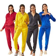 View the Women's Hoodie SweatPants Set Video 👈 Stay warm and comfortable with our durable and super soft sherpa-lined hoodie and sweatpant set, made from 55% cotton and 45% polyester. Keep your hands warm and your essentials close with 2 front kangaroo pockets on the hoodie, and 2 side pockets on the sweatpants for convenient phone, keys, and card storage, as well as hand hiding. With a full zip front for easy wear and take-off. High-quality zipper that works well. Drawstring tie for adjustabil Comfortable Winter Fleece Tracksuit, Sporty Fleece Tracksuit For Winter, Sporty Winter Fleece Tracksuit, Comfortable Winter Tracksuit For Loungewear, Cozy Fleece Joggers For Winter, Comfortable Winter Leisure Tracksuit, Winter Leisure Tracksuit With Ribbed Cuffs, Comfortable Hooded Tracksuit For Fall, Winter Fleece Tracksuit For Loungewear