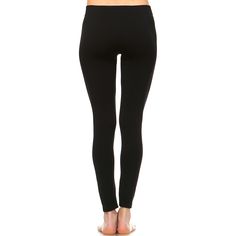 Pair these leggings with a dress top and sandals for a simple, casual look. Made from a polyester, these leggings are comfortable and soft against the skin. Comfortable Full-length Elastane Leggings, Casual Black Seamless Leggings, Casual Full Length Tight Legwear, Elastic Elastane Leggings, Comfortable Stretch Full-length Leggings, Basic Full Length Stretch Leggings, Footless Elastane Leggings, Basic Stretch Leggings For Loungewear, Footless Stretch Elastane Leggings