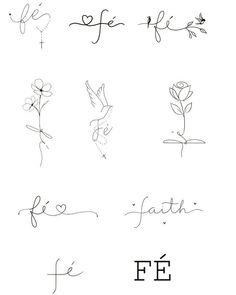 the letters f and f are handwritten in cursive writing with flowers on them