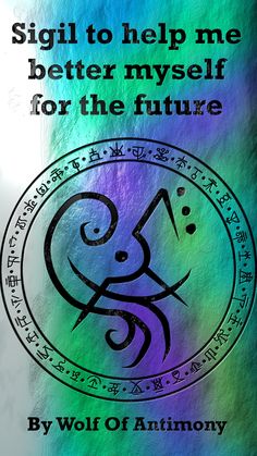 a book cover with the words sigil to help me better myself for the future