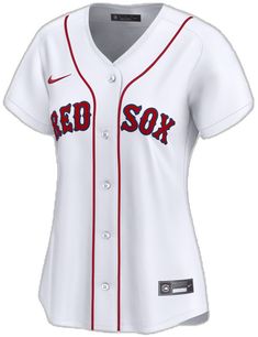 Red Sporty Baseball Jersey For Fans, Red Sporty Jersey For Fans, Casual Red Jersey For Sports Season, Red Collegiate Fan Merchandise Jersey, Nike Collegiate White Baseball Jersey, Nike White Baseball Jersey With Team Logo, Nike White Collegiate Baseball Jersey, Nike White Baseball Jersey For Game Day, Casual Nike Baseball Jersey For Fans