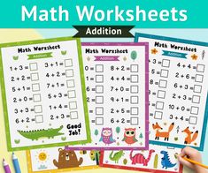 printable math worksheets for kids to practice addition and subtraction skills