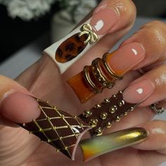 Follow me for more unique inspos ⭐ Pretty Tips, January Nails, Sassy Nails, Long Nail Designs, Baddie Nails, Long Nail, Nails Inspo, Dope Nails, Long Nails