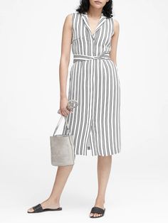 Stripe Trench Dress | Banana Republic Trench Dress, Banana Republic Factory, Banana Republic Dress, Versatile Dresses, Women's Fashion Dresses, Striped Dress, Elegant Dresses, Perfect Dress, Dress Making