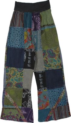 Out to a Desert safari, looking for some resort wear or to lounge around comfortably - these cotton pants have your back! Especially if you have a relatively smaller waist. With their mixed patchwork patterns, they have a unique look. #tlb #SplitSkirtsPants #Patchwork #bohemianfashion #Handmade #PatchworkBohemianPants Casual Summer Pants With Floral Patchwork, Hippie Cotton Bottoms With Floral Patchwork, Bohemian Cotton Pants With Floral Patchwork, Bohemian Cotton Bottoms With Floral Patchwork, Hippie Style Cotton Bottoms With Patchwork, Hippie Cotton Patchwork Bottoms, Beach Wide Leg Patchwork Pants, Beach Patchwork Wide Leg Pants, Hippie Style Patchwork Cotton Bottoms