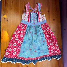 Matilda Jane Dress Size 8 Patriotic Style Nwot Woman Costumes, Matilda Jane Clothing, Patriotic Fashion, Jane Clothing, Jane Dress, Matilda Jane, Cowgirl Style, Matilda, Costumes For Women