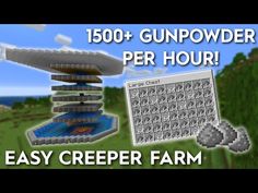 Gunpowder Farm Minecraft, Minecraft Gunpowder Farm, Creeper Farm Minecraft, Minecraft Mob Farm, Creeper Farm, Minecraft Bases