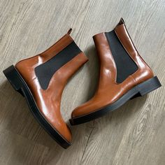 Nwot Zara Chelsea Boots Cognac Tan Lug Sole Eu 39 Us 8 New Without Tags Condition With No Wear To The Soles Or Boots, Excellent Condition! Cognac Tan Brown Color Pull On Style Lug Sole Chelsea Boots Zara Brand Eu Size 39 Which Equates To A Us Size 8 Zara Chelsea Boots With Round Toe For Fall, Brown Slip-on Boots For Fall, Zara Chelsea Boots For Winter, Brown Chelsea Boots With Rubber Sole And Round Toe, Zara Chelsea Boots With Round Toe For Winter, Classic Zara Boots With Round Toe, Brown Leather Boots With Rubber Sole For Spring, Brown Medium Width Boots For Work, Classic Brown Chelsea Boots Closed Toe