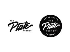 two black and white logos with the words,'the pirate agency'in them