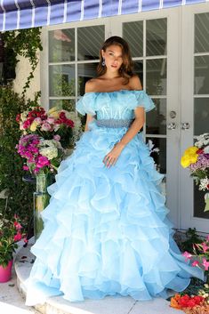 Homecoming Court Dresses, Ruffle Corset, Corset Prom Dress, Court Dresses, Sherri Hill Prom Dresses, Corset Dress Prom, Prom Dress Stores, Tiered Ruffle Skirt, Prom Dress Styles