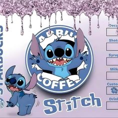 the stitch movie character is depicted in this poster