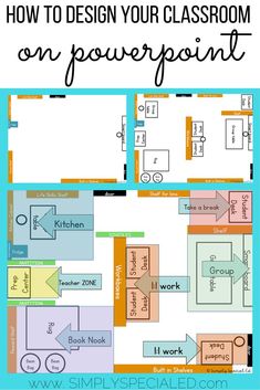 a floor plan for a classroom with the words how to design your classroom on powerpoint