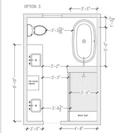 a drawing of a bathroom with toilet, sink and bathtub in the floor plan