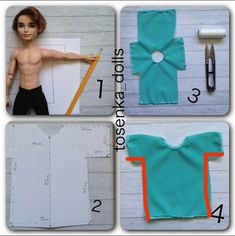 instructions to make a doll shirt out of paper