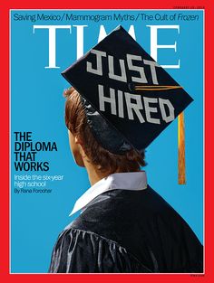 the cover of time magazine with a graduate's cap and tassel on it