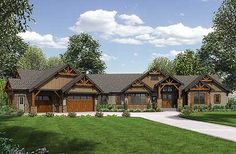 this is an artist's rendering of these craftsman - style home plans