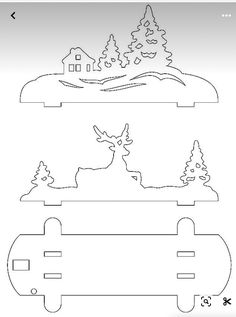 a paper cut out of a car with trees and houses in the background on it