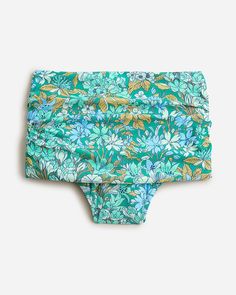 Shop for the Ruched high-rise full-coverage bikini bottom in aqua blooms for women. Find the best selection of women womens-categories-clothing-swimwear available in-stores and on line.