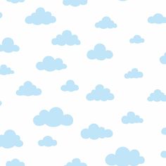 the sky is filled with small clouds on a white background for wallpaper or fabric