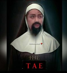 a man in a nun outfit is shown with the caption'the tate '