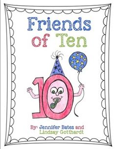 the cover of friends of ten 10th birthday card