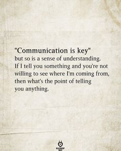 a piece of paper with an image of a person's face on it and the words communication is key but so is a sense of understanding