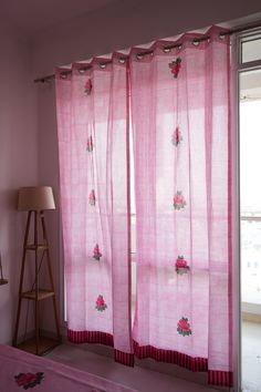 Transform your living space with our exquisite Pink Textured Sheer Curtains, crafted to perfection with a unique Mughal Rose Buta Print. These Custom Curtain Panels are handmade in India using traditional block printing techniques, adding a touch of elegance and cultural richness to your home decor.  Ideal for the living room, these Indian Sheer Curtains offer a delicate blend of aesthetic and natural light, creating a warm and inviting ambiance. Elevate your interior with these stylish and soph Unique Curtains Living Room, Bedroom Curtains Aesthetic, Curtains Bedroom Aesthetic, Funky Curtains, Unique Curtain Ideas, Summer Curtains, Crystal Curtains, Print Curtains, Unique Curtains