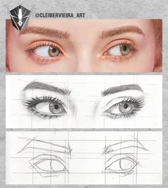 an image of someone's eyes with different types of eyeliners and how to draw them