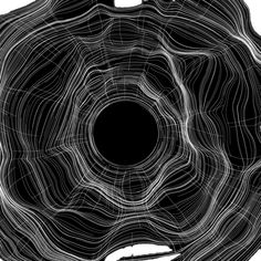 an abstract black and white image with lines