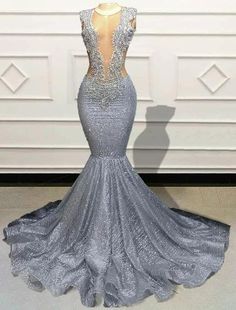 Mermaid / Trumpet Evening Gown Sparkle & Shine Dress Formal Court Train Sleeveless Jewel Neck African American Sequined with Beading Appliques Mermaid Style Prom Dresses, Shine Dress, Formal Wedding Party, Glitter Prom Dresses, Gala Gowns, Prom Dresses 2023, Gorgeous Prom Dresses, Prom Dress Inspiration, Cute Prom Dresses