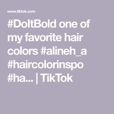 #DoItBold one of my favorite hair colors #alineh_a #haircolorinspo #ha... | TikTok Hair Inspo Color, Hair Colors, Essential Oil, Make Your Day, Get Started, Essential Oils, My Favorite, Hair Color, Make Your