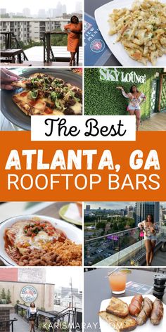 Collage of rooftop bars in Atlanta Georga. Buckhead Atlanta Restaurants, Atlanta Georgia Restaurants, Atlanta Activities, Atlanta Aesthetic, Atlanta Brunch, Atlanta Georgia Downtown, Atlanta Buckhead, Atlanta Downtown