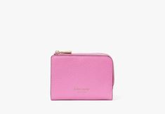 Ava Colorblocked Pebbled Leather Zip Bifold Wallet | Kate Spade New York Classic Kate Spade Wallet With Interior Card Slots, Classic Pink Compact Wallet, Classic Compact Pink Wallet, Classic Kate Spade Wallet With Card Slots, Classic Rectangular Kate Spade Wallet, Kate Spade Rfid Blocking Rectangular Wallet, Kate Spade Compact Coin Purse With Card Slots, Compact Kate Spade Coin Purse With Card Slots, Kate Spade Classic Compact Wallet