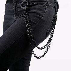 Gothic Punk Handcuff Pant Chain - Vedlit Jeans With Chains, Punk Jeans, Pants Chain, Wallet Chains, Pant Chains, Edgy Jewelry, Mens Fashion Smart, Jeans Bootcut, Wallet Chain