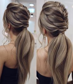 Wedding Hairstyle Ideas, Chic Ponytail, Elegant Hairstyle, Wedding Hair Side, Side Braid Hairstyles, Peinados Fáciles Para Cabello Corto, Wedding Hair Inspiration, Natural Hair Styles Easy, Braided Hairstyles For Wedding