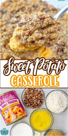 sweet potato casserole is an easy and delicious side dish for dinner or dessert