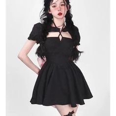 44605196370142|44605196402910|44605196435678|44605196468446 Gothic A-line Mini Dress For Night Out, Y2k Mini Dress With Ruffles, Spring Mini Length Cosplay Dress, Spring Mini Dress For Cosplay, Gothic Spring Mini Dress, Gothic Puff Sleeve Dresses, Gothic Square Neck Party Dress, Y2k Fitted Ruffle Dress, Gothic A-line Party Mini Dress