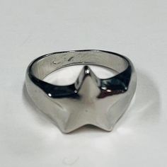 Vintage Y2k Style Silver Star Ring These Rings Are Unisex :)! Size 7 Brand New Shipping:$5 Silver Star Rings, Casual Silver Star-shaped Jewelry, Casual Silver Star Jewelry, Silver Star Ring, Y2k Hippie, 70s Jewelry, Dope Jewelry Accessories, Funky Rings, Y2k Rings