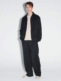 Editor's NotesLAGRANGE's blouson jacket is made of wool blended material. This jacket is good to be matched with every item.- Zipper closure- Wool blended- Loose fit silhouette- Pocket details- Casual and versatile itemMeasurements(in.)S/M/L- Length: 25.98 / 26.77 / 27.55 in.- Shoulder: 19.48 / 20.07 / 20.66 in.- Chest: 23.03 / 24.01 / 25 in.- Sleeve: 24.21 / 24.80 / 25.39 in.Composition & Care- Shell: 60% Wool, 40% Polyester / Lining: 100% Polyester- Please check the care labelDesigner Big Slacks Outfit, Wool Outerwear With Zipper Closure For Work, Wool Outerwear With Zipper Closure, Tailored Fall Outerwear With Zipper Closure, Winter Track Jacket For Workwear, Relaxed Fit, Relaxed Fit Track Jacket For Winter Workwear, Classic Track Jacket With Ribbed Cuffs For Work, Business Casual Outerwear With Ribbed Cuffs And Long Sleeves, Black Outerwear With Concealed Placket For Fall