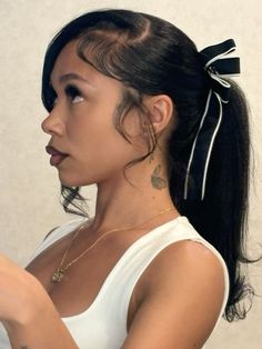 Comfy Updos Simple, 2 Bun Hairstyles For Long Hair, Ponytail With Headscarf, Straight Black Hair Girl Hairstyles, Hairstyles With Natural Straight Hair, Clean Aesthetic Hairstyles, Casual Elegant Hairstyles, Baddie Wigs Hairstyles, Protective Natural Styles