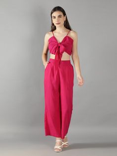 green-leheriya-jacket-with-front-tie-up-top-and-pant-set-11740122GR, Women Clothing, Cotton Matching Set Summer Pink Cotton Palazzo Set, Casual Cotton Palazzo Set For Spring, Pink Matching Palazzo Set, Casual Pink Cotton Pant Set, Festive Pink Matching Pant Set, Casual Festive Sets, Festive Cotton Pant Set For Spring, Festive Spring Cotton Pant Set, Chic Pink Festive Sets