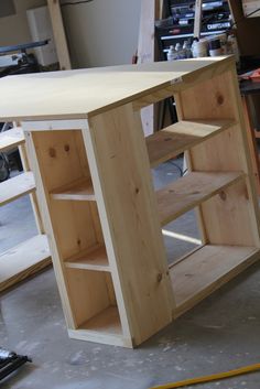 the workbench is being built and ready to be used