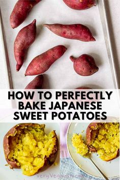 how to perfectly bake japanese sweet potatoes in the oven and then put them inside