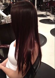 Dark Tone Hair Color Ideas, Black Tinted Red Hair, Black Wine Hair, Black Hair With Tint, Really Dark Red Hair, Blackish Red Hair, Dark Brown Burgundy Hair, Dark Brown Red Hair, Deep Cherry Red Hair