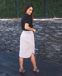 Looking for a skirt that's both comfortable and stylish? Look no further than our Weekend Skirt! Made from super soft and lightweight fabric, this skirt is perfect for any occasion. Whether you're running errands or heading out for a night on the town, this skirt will keep you looking and feeling great. Size: Small 0-4 Medium 6-8 Large 10-12 XL 12-14 Trendy Relaxed Fit Lined Skirt, Casual Long Skirt For Everyday Wear, Casual Stretch Midi Skirt, Modest Bottoms With Elastic Waistband For Day Out, Casual Bottoms With Relaxed Gathered Skirt, Casual Bottoms With Gathered Skirt, Versatile Midi Bottoms For Day Out, Casual Stretch Midi Bottoms, Casual Stretch Midi Length Bottoms