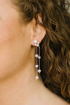 Aren't these pearl drops to die for?! We love how classy and timeless pearls are, especially with these beauties! Feminine Pearl Drop Earrings For Evening, Feminine Pearl Earrings For Evening, Feminine Evening Pearl Earrings, Pearl White Drop Earrings With Pierced Ears, Pearl White Pearl Earrings, Pearl Dangle Chandelier Earrings For Evening, Pearl Chandelier Dangle Earrings For Evening, Elegant Dangling Bead Pearl Earrings For Party, Elegant Dangling Pearl Earrings For Party